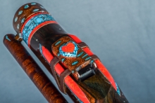 Brazilian Rosewood Native American Flute, Minor, Contra Bass E-3, #M32J (14)